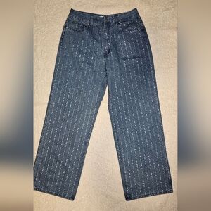 Forever 21 Blue Bed Straight-Leg Jeans